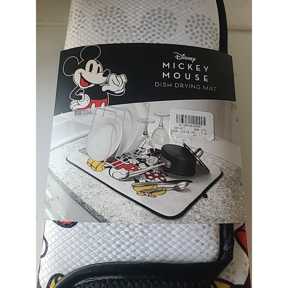 Disney Mickey & Minnie Mouse Dish Drying Mat 16"x18"